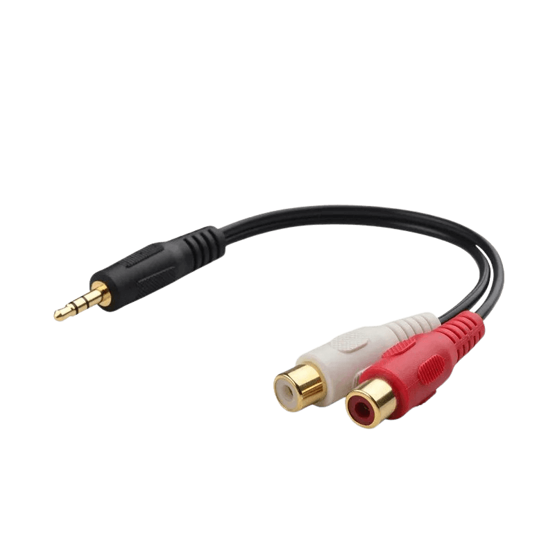 Splitter jack AUX da 3,5 mm (maschio) a RCA (femmina) con 1 jack e 2 connettori RCA